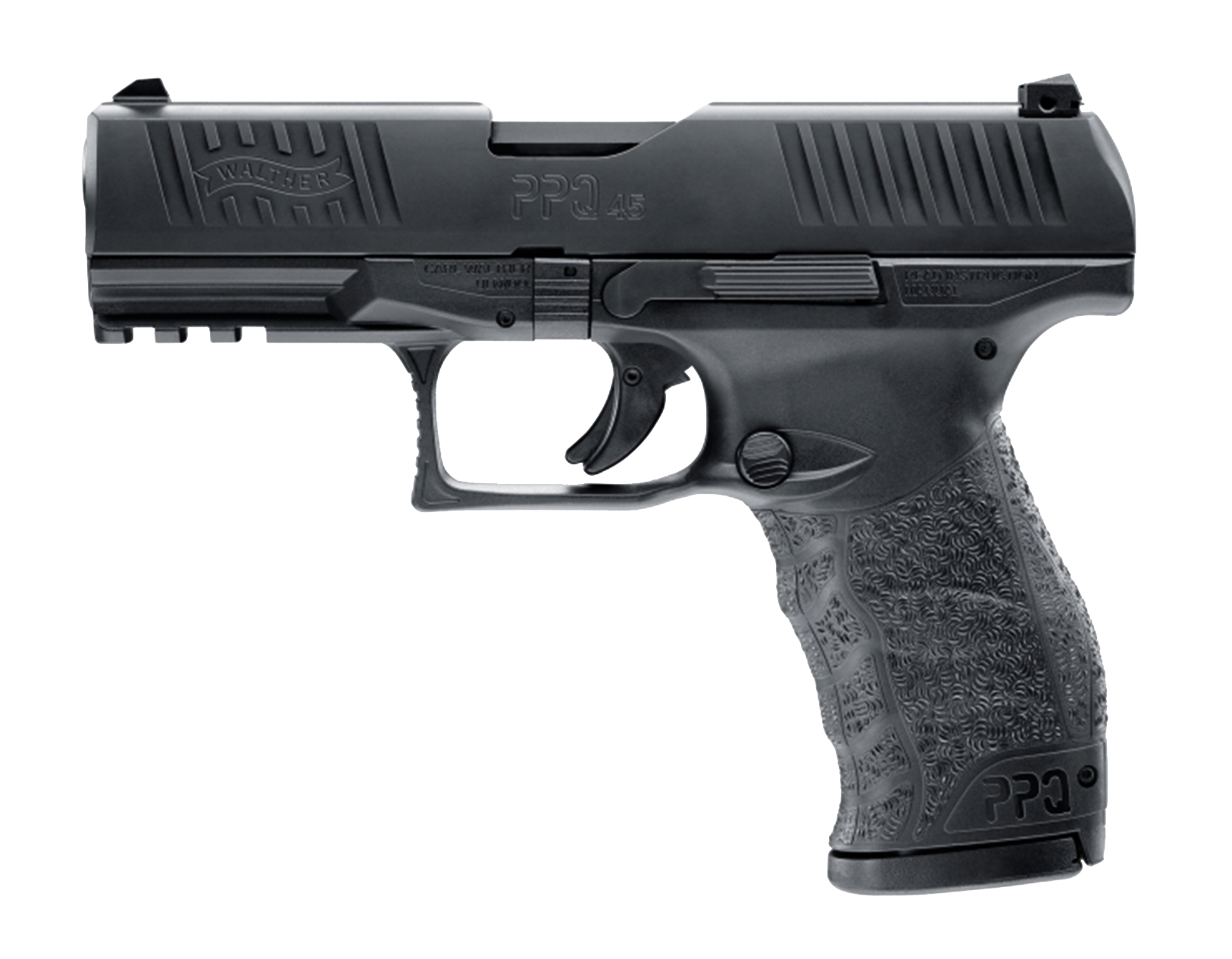 PIST PPQ M2 WALTHER 4,25'' CAL 45 ACP, 12 COUPS - BLACK