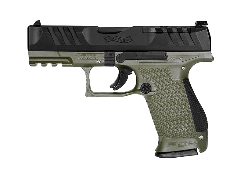 PIST PDP COMPACT WALTHER 4'' CAL 9X19, 15 COUPS - OD GREEN